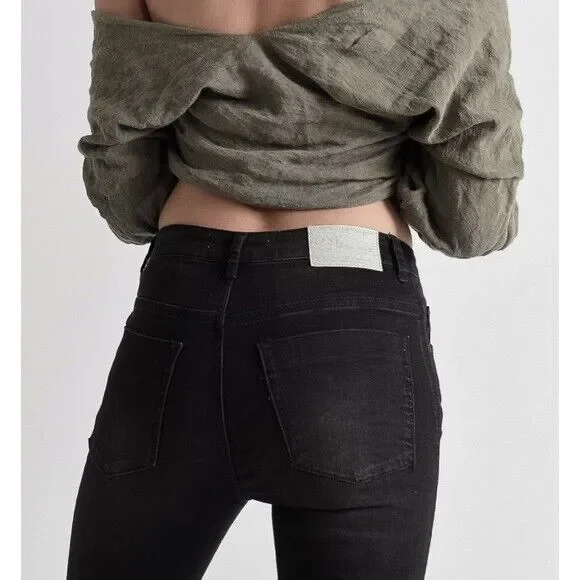 One x One Teaspoon Freebird II Distressed Black Skinny Jeans Women's 25 - Picture 3 of 7